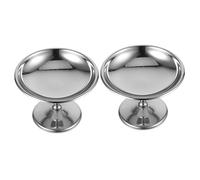 Ciieeo 2pièces Lot de Coupes à Glace Acier Inoxydable pour Desserts Fruits et Boissons Résistantes et Pratiques