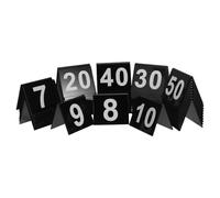 Ciieeo 50 Pièces Numéros de Chevalet de Table 1-50, Double Face | Structure Triangulaire, Base Stable et Gain de Place, pour Banquet, Réception, Restaurant et Buffet