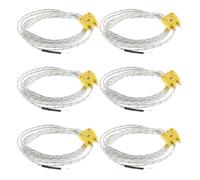 Ciieeo 6 Pièces Sonde Thermocouple Type K avec Connecteur Mini Inoxydable Câble Flexible Résistant Plage Compatible Capteur Température Précis pour Usage Industriel et Laboratoire