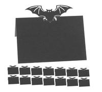 Ciieeo 60pièces Marque-place Chauve-souris Noire pour Halloween Chevalets de Table Motif Chauve-souris Cartes de Table Numérotées pour Fête