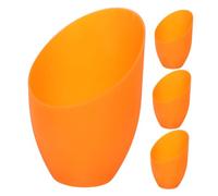 Ciieeo Abat-jours de Fer à Cheval Inclinés Installation Facile en Plastique Lot de 4 Orange et Éclairage Uniforme pour Lampe sur Pied Multi-têtes pour Chambres et Bureaux