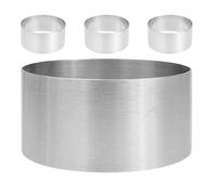 Ciieeo Anneaux à Gâteau Ronds en Acier Inoxydable 4pcs Résistants la Rouille pour Pâtisserie Maison et Professionnelle, Outil de Cuisson Solide pour Biscuits et Mousses