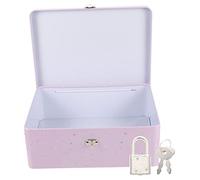 Ciieeo Boîte Coffre De Rangement avec Serrure Thé Licorne Porte- Souvenir Coffret Fête des Mères en Métal Licorne Fer Blanc Coffre Trésor Enfant Stockage