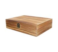 Ciieeo Boîte de Rangement Cassette Bois de Pin avec Charnière Organisateur Vintage pour Jusqu à Cassettes Coffret Compact pour Collection Audio à Domicile et Bureau