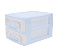 Ciieeo Boîte Rangement Maquillage à Tiroirs 2 Niveaux en PP pour Table de Toilette Garçon et Filles, Coffret Petite Boîte de Rangement