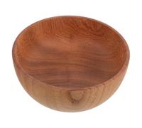 Ciieeo Bol à Salade en Bois Marron Rond en Acacia, Sûr et Polyvalent, pour Repas en Plein Air et Table Rustique