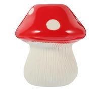 Ciieeo Bougeoir Champignon Artistique en Céramique Rouge, Chandelier Décoratif De Table, Bougeoir Artisanal pour Bureau Et Salon, Accessoire Déco Chaleureux pour Dîner Convivial