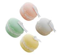 Ciieeo Bougie Délicates Forme Cire Soja en Parfumée Mini de Macaron Aléatoire Paraffine, Lot de 4 Bougies Aromatiques Couleur pour Décoration Mariage et Usage D'urgence
