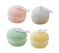Ciieeo Bougie Parfumée Macaron Lot De 4 Bougies Parfumées Décoratives Pour Maison Senteur Légère Ambiance Relaxante Mariage Église Urgence 4.50 X 4.50 X 3.50 Cm