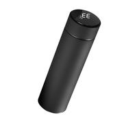 Ciieeo Bouteille Isotherme Intelligente en Acier Inoxydable Noir Affichage de Température, Surface Lisse et Stabilité Solide pour Boissons Chaudes et Froides
