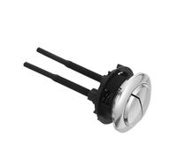 Ciieeo Bouton Poussoir Wc Argenté Double Chasse D'eau en Abs avec Tige Allongée Ronde Diamètre 48mm, Remplacement Solide pour Réservoir de Toilette Moderne