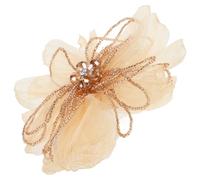 Ciieeo Broche Fleur en Tissu Multifonctionnelle Finale Dorée Scintillante, Broche à Fleurs pour Femmes, Accessoires Élégants pour Vêtements, Épingle Légère Polyvalente pour Occasions Variées