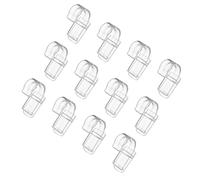 Ciieeo Clip de Rangement Transparent, Crochet à Clip Transparent en Abs, 12 Pcs, Multifonction, Boucle Fixe, pour Articles de Toilette et Serviettes, Salle de Bain et Maison