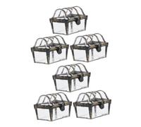 Ciieeo Coffret Mariage Élégant en Plastique 6pcs Mini Boîte à Friandises Design Creux Délicat pour Fêtes et Anniversaires, pour Décorer et Ranger Bonbons