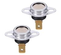 Ciieeo Contacteur Fin de Course pour Hvac et Chauffage, Fonction Coupure Thermique, Réarmement Manuel, Plastique et Chrome Argenté, Pack de 2 Pièces, Adapté pour Campeurs et Maisons