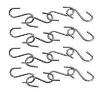 Ciieeo Crochets de S, Crochets en Acier Inoxydable, 30 Pcs, Argenté, Faciles à Accrocher, sans Outils, pour Tablier et Manique