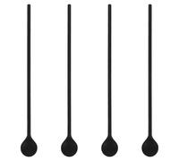 Ciieeo Cuillères en Silicone Résistantes à Chaleur Lot de 4 Noir Design Élégant et Pratique pour Mélanger la Sauce pour Toute Cuisson et Plats
