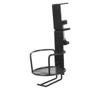 Ciieeo Fer Porte-gobelet de Bureau 360°, à Pince, Rotatif | Pince de Table, Support Casque Intégré, Anti-déversement, Gain de Place, pour Bureau et Gaming, Noir