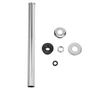 Ciieeo Kit de Raccordement pour Urinoir avec Tuyau Droit en Métal 200mm, Joint D'étanchéité en Caoutchouc et Cache Décoratif pour Installation Facile en Salle de Bain