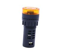 Ciieeo Lampe Témoin LED Jaune 24 V Buzzer Sonore Clignotant, Signal Lumineux D’avertissement Compact pour Sécurité Industrielle et Panneaux