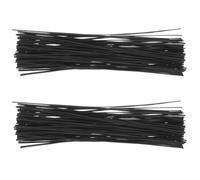 Ciieeo Liens pour Plantes Grimpantes en Fil de Fer Torsadé Revêtement Pvc Noir, 1000 Pièces, Résistants Fixation et Jardinage la Maison