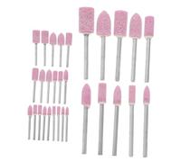 Ciieeo Lot de 100 Têtes de Meulage Montées en Céramique et Métal, Forme Cylindre et Conique, pour Ponçage et Ébavurage, Compatible Perceuses Électriques et Outils Rotatifs