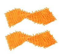 Ciieeo Lot de 2 Serpillères en Microfibre Orange pour Balai Plat, Grosse Absorption, Tissu Chenille Doux, Nettoyage la Maison Coins