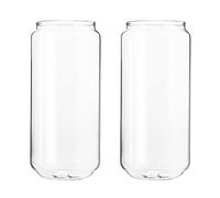 Ciieeo Lot de 2 Verres en Verre Résistant la Chaleur 700ml pour Boissons, Cocktails, Café Paille, Légers, pour Usage Quotidien et Hôtels