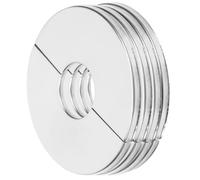 Ciieeo Lot de 4 Caches Tuyaux Plomberie en Acier Inoxydable, Rosaces Murales Rondes Argenté, pour Couvrir les Trous, Faciles à Installer, pour Robinets et Drains, Bureaux et Maisons