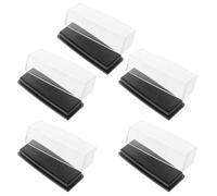Ciieeo Lot de 5 Boîtes de Rangement en Plastique Transparent avec Couvercle pour Pinces à Cravate et Boutons de Manchette, Organisateur Compact 3,2 X 1,1 X 0,9 Cm, pour Stockage et