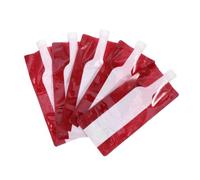 Ciieeo Lot de 5 Pochettes Pliables à Vin Réutilisables 750ml en Plastique Rouge Porte-Bouteilles Portable Étanche pour Sortie et Travail