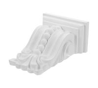 Ciieeo Moulure Plafond Sculptée en Pu Blanc, Décoration Murale Élégante et Légère pour Intérieur, Applique D'angle Artistique Facile à Installer