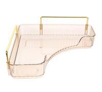 Ciieeo Organisateur de Maquillage d'angle Étagère Simple et Pratique en Métal et Plastique Rangement Solide pour Cosmétiques pour Bureau et Chambre