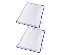 Ciieeo Organiseur de Dossiers Mural en Plastique Bleu 2 Pièces, Classeur Suspendu Stable et Pratique pour Rangement de Lettres et Fichiers en Milieu Professionnel
