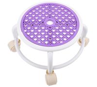 Ciieeo Petit Tabouret Roulant Rond en Plastique, Léger et Confortable, Tabouret Bas Multifonction pour Usage en Salon de Pédicure ou Manucure