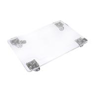 Ciieeo Plateau de Pot de Fleurs Carré Mobile en Acrylique Roues | Base de Maintien Transparente, Roulettes Silencieuses, Remplacement pour Pot et Soucoupe, Déplacement Facile