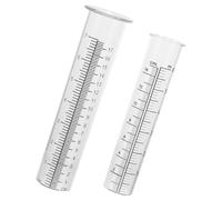 Ciieeo Pluviomètre en Plastique 6 et, Lot de 2 Tubes Ronds de Mesure pour Jardin et Maison Extérieure Réutilisable