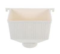 Ciieeo Pvc Carré 75x50 Mm Tuyau D’évacuation des Eaux Pluviales en Pvc, Collecteur D’eau de Pluie pour Conduit de Gouttière Extérieure, Kit Déviateur Pluie pour Protection Villa, Système