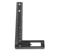 Ciieeo Règle D'angle en Alliage D'aluminium Noir, Rapporteur D'angle Rotatif Haute Précision pour Menuiserie, Outil Coulissant Combiné pour Travail du Bois