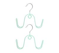 Ciieeo Séchoir à Chaussures en Acier Inoxydable et PVC Facile à Ranger Design Antidérapant Suspendu Vert Lot de 2 pour Balcon ou Extérieur