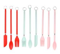 Ciieeo Spatules Télescopiques Petites Spatules Extensibles Pratiques Lot de 9 Pièces en Silicone Légères et Faciles à Ranger Cuisine et Sauce Tomate