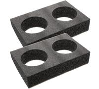 Ciieeo Support de Bol à Soupe en Laine Perlée Epe Noir Léger 2pcs pour Maison et École, Plateau Porte-gobelet Pratique pour Pique-niques et Repas à Emporter