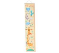 Ciieeo Tableau de Croissance Mural en Toile D'huile Règle Murale Motif Girafe Jaune Style Nordique Facile à Ranger et Enroulable pour Chambre D'garçon et Filles