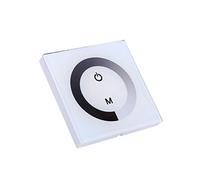 Cikonielf Interrupteur de gradateur de Panneau Tactile de Couleur Unique pour contrôleur de commutateur Mural de Bande Lumineuse LED DC 12V-24V(Blanc)