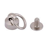 Cikonielf Rivets à Boutons 20 pièces, Outil de Bricolage Rotatif avec Cercle de Traction pour Sacs, Ceintures, Sacs à Main, Bracelets en Cuir (Argent)