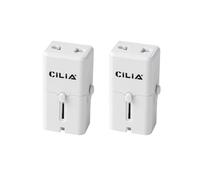 CILIA Adaptateur universel de voyage, prise internationale pour 150 pays avec prises US/UK/EU/AUS, adaptateur courant compact pour l'Amérique, l'Angleterre, le Japon, les accessoires de voyage (blanc