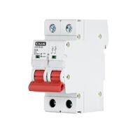 CILIA Interrupteur de Sectionneur Modulaire 2P 400VAC 25A/32A/40A, 2 Modules DIN, IP20, IEC60947-3 - Interrupteur D'isolation Pour Tableaux électriques In=32A (JVD16-63-2P-32A)