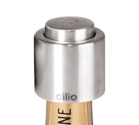 Cilio Bouchon de Bouteille de Champagne en Acier Inoxydable Poli, Couleur Argent, 6 x 5 x 5 cm C300888