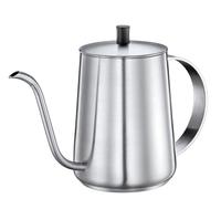 cilio Bouilloire Adria - En acier inoxydable - Col de cygne - Infusion précise à la main pour café et thé - Fond encapsulé de 9 cm de diamètre - Convient pour l'induction - Contenance : 900 ml -