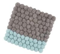 cilio Lana Due Dessous de Plat en Feutre Lavable en Laine de Mouton pour casseroles Chaudes, Assiettes, moules et poêles, résistant à la Chaleur jusqu'à 100 °C, Boules de Feutre, 21 × 21 cm, carré